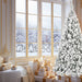 4FT White Flocked Artificial Christmas Tree — 350 Tips, Snowy White, Hinged, Metal Stand - Monsta Online