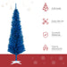 6FT Blue Pencil Artificial Christmas Tree — 390 Tips, Unlit, Slim, Plastic Stand - Monsta Online