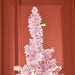 6FT Pink Pre - Lit Artificial Christmas Tree — 250 Warm White LEDs, 500 Tips, Snow Flocked, Auto - Open - Monsta Online