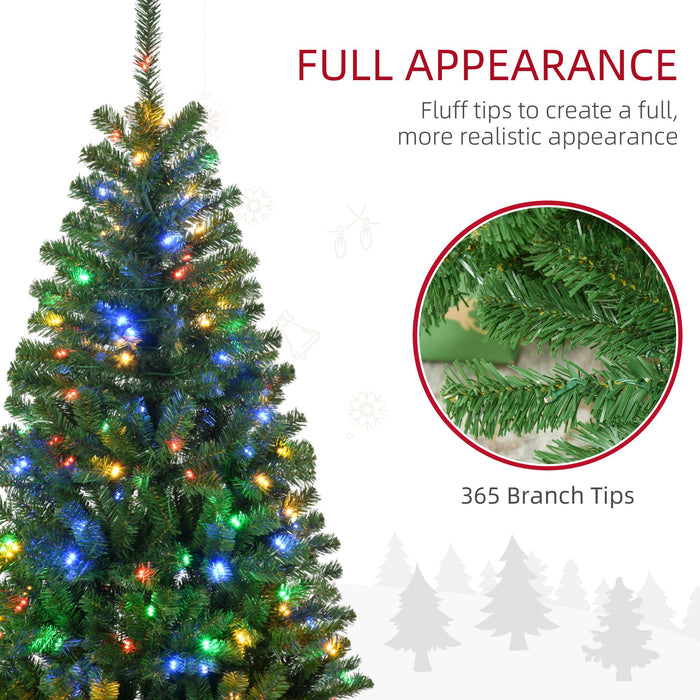 5FT Pre - Lit Artificial Christmas Tree — 152 LEDs, 365 Tips, Auto - Open, 5 Light Modes, Warm White or Multi - Color - Monsta Online