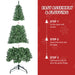 8FT Unlit Artificial Christmas Tree — 1136 Tips, Hinged, Folding Metal Stand - Monsta Online