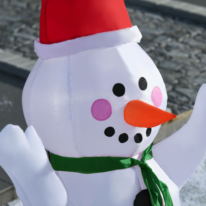 6FT Prelit Inflatable Christmas Tree with Star & Snowmen and LED Lights - Outdoor Christmas Decoration - Monsta Online