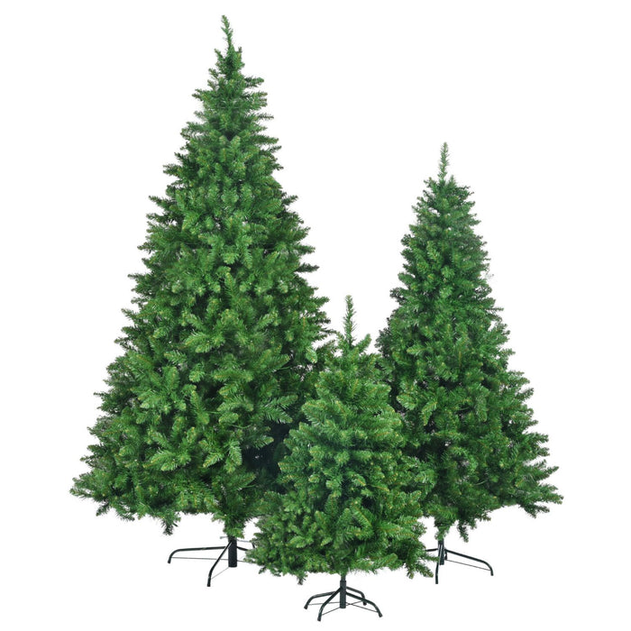 4FT, 6FT, 8FT Pre - Lit Green Pine Artificial Christmas Tree Set — Warm LED, Full Shape, Hinged, PVC - Monsta Online