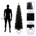 7.5FT Black Pencil Artificial Christmas Tree — 1000 Tips, Slim Space - Saving, Foldable Metal Stand - Monsta Online