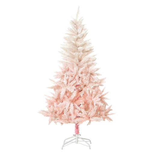 5FT Pink Pencil Artificial Christmas Tree — 450 Tips, Unlit, Slim Space - Saving, Auto - Open, Metal Base - Monsta Online