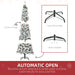 7.5FT Flocked Pencil Artificial Christmas Tree — 950 Tips, Snow, Pinecones, Berries, Unlit, Auto - Open - Monsta Online
