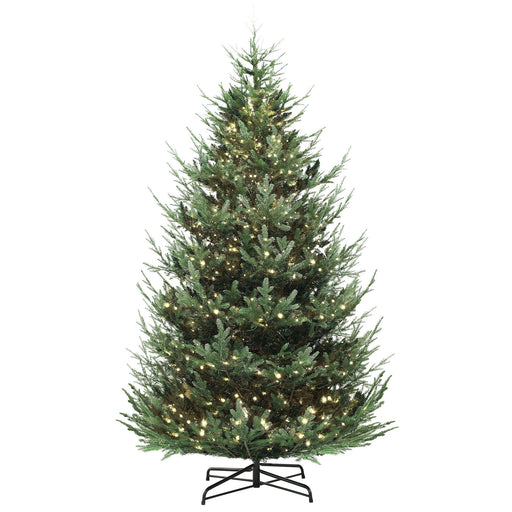 9FT Pre - Lit Artificial Christmas Tree — 300 Dual - Color LED Lights, 1939 Tips, Remote, 11 Modes, Metal Base - Monsta Online