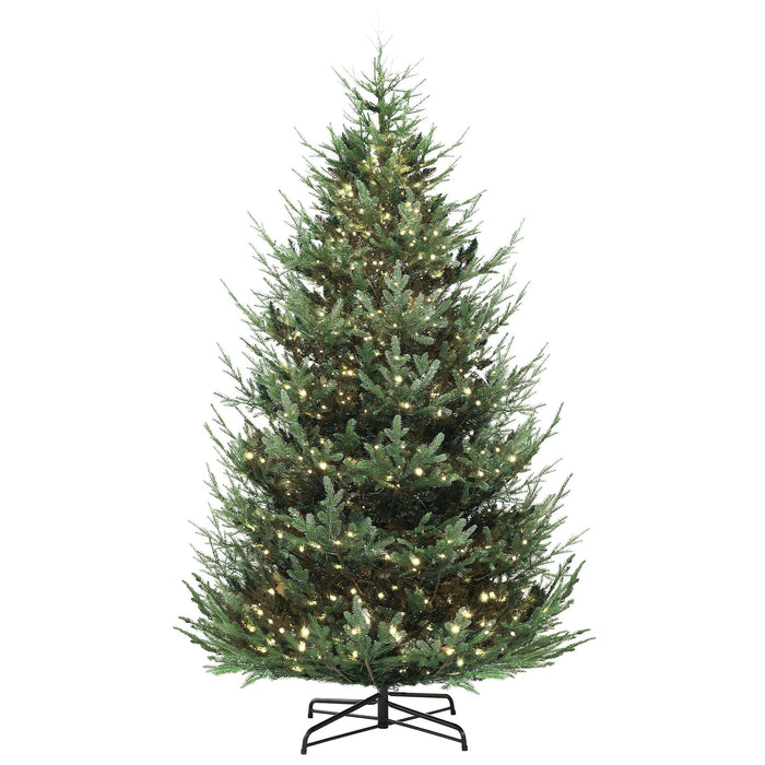 9FT Pre - Lit Artificial Christmas Tree — 300 Dual - Color LED Lights, 1939 Tips, Remote, 11 Modes, Metal Base - Monsta Online