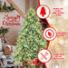 7FT Pre - Lit Blue - Green Artificial Christmas Tree — 700 Warm LED, 2518 Tips, Hinged, Metal Stand - Monsta Online
