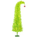 7FT Pre - Lit Whimsical Bent Top Pencil Christmas Tree — 628 Tips, 250 Warm White LED Lights, Metal Base - Monsta Online