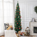 8FT Pencil Artificial Christmas Tree — 618 Tips, Unlit, Slim Space - Saving, Realistic, Plastic Base - Monsta Online