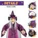 5.9ft Sound - Activated Hanging Witch with Light - Up Eyes and Creepy Voice - Monsta Online