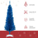 5FT Blue Pencil Artificial Christmas Tree — 294 Tips, Unlit, Slim Space - Saving, Plastic Stand - Monsta Online