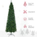 9FT Pencil Artificial Christmas Tree — 1075 Tips, Auto - Open Hinged, Unlit, Pine Needles, Steel Base - Monsta Online