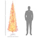 7FT Pink Pencil Pre - Lit Artificial Christmas Tree — 200 Warm White LEDs, 499 Tips, Slim Space - Saving - Monsta Online