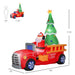 7.5FT Prelit Inflatable Santa Driving Fire Truck with Christmas Tree and LED Lights - Outdoor Christmas Decoration - Monsta Online