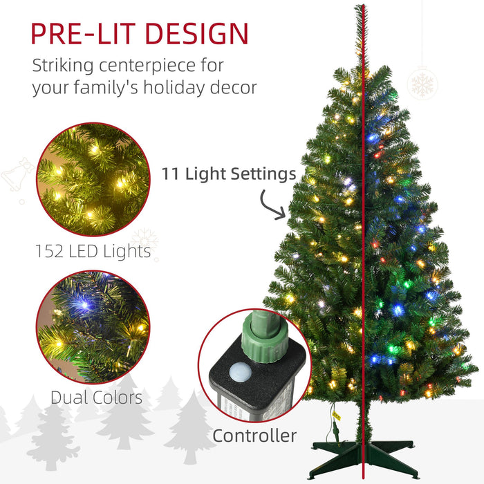 5FT Pre - Lit Artificial Christmas Tree — 152 LEDs, 365 Tips, Auto - Open, 5 Light Modes, Warm White or Multi - Color - Monsta Online