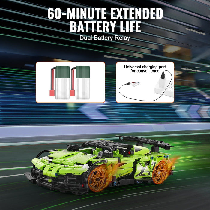 2 in 1 STEM Car/Robot Building Toy with 461 PCS Remote Control and Dual Batteries for Kids - Monsta Online