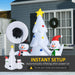 6FT Prelit Inflatable Christmas Tree with Star & Snowmen and LED Lights - Outdoor Christmas Decoration - Monsta Online