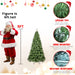 5FT Pre - Lit Artificial Christmas Tree — 200 UL Lights, Memory Wire, 551 Tips, Auto - Unfold, Metal Stand - Monsta Online