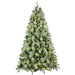 7FT Pre - Lit Artificial Christmas Tree — 1348 Tips, 400 LED Lights, Pinecones, Hinged - Monsta Online