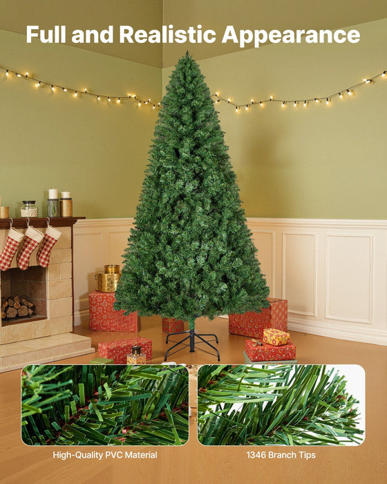 7.2FT Unlit Full Artificial Christmas Tree — 1346 Tips, Metal Base - Monsta Online