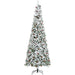 9FT Flocked Pencil Artificial Christmas Tree — 1350 Tips, Snow, Pinecones, Berries, Unlit, Auto - Open - Monsta Online