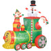 6FT Prelit Inflatable Christmas Train with Santa, Snowman & Gingerbread Man - Outdoor Decoration - Monsta Online
