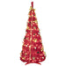6FT Pre - Lit Pop - Up Christmas Tree — 150 LED Lights, Decorated with Ornaments & Ribbons - Monsta Online