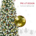 6FT Snow - Dipped Pre - Lit Artificial Christmas Tree — 300 Warm White LEDs, 618 Tips, Pine Cones, Berries - Monsta Online