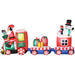 8FT Prelit Inflatable Christmas Train with Santa, Snowman & Penguin with LED Lights - Outdoor Decoration - Monsta Online