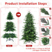 4FT Artificial Christmas Tree — 919 Tips, PE+PVC, Full Shape, Hinged, Metal Stand - Monsta Online