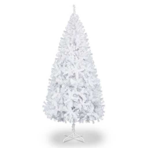 6FT Unlit White Artificial Christmas Tree — 800 Tips, Full Realistic, Metal Stand - Monsta Online