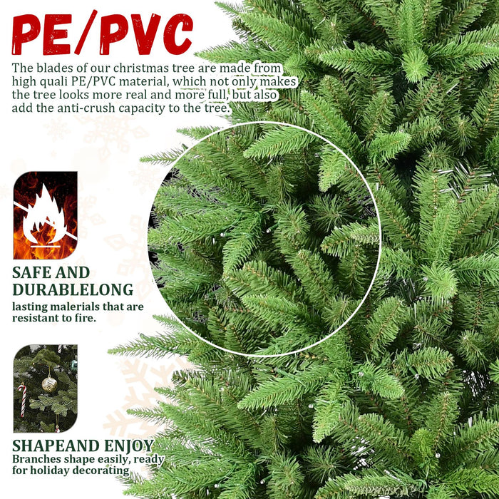 4FT Unlit Artificial Christmas Tree — 424 PE/PVC Tips, Hinged, Foldable Metal Base - Monsta Online