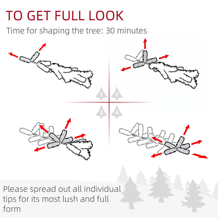 8FT Pencil Artificial Christmas Tree — 618 Tips, Unlit, Slim Space - Saving, Realistic, Plastic Base - Monsta Online