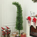 6FT Whimsical Bendable Pencil Artificial Christmas Tree — 400 Tips, Curled Top, Unlit, Metal Base - Monsta Online