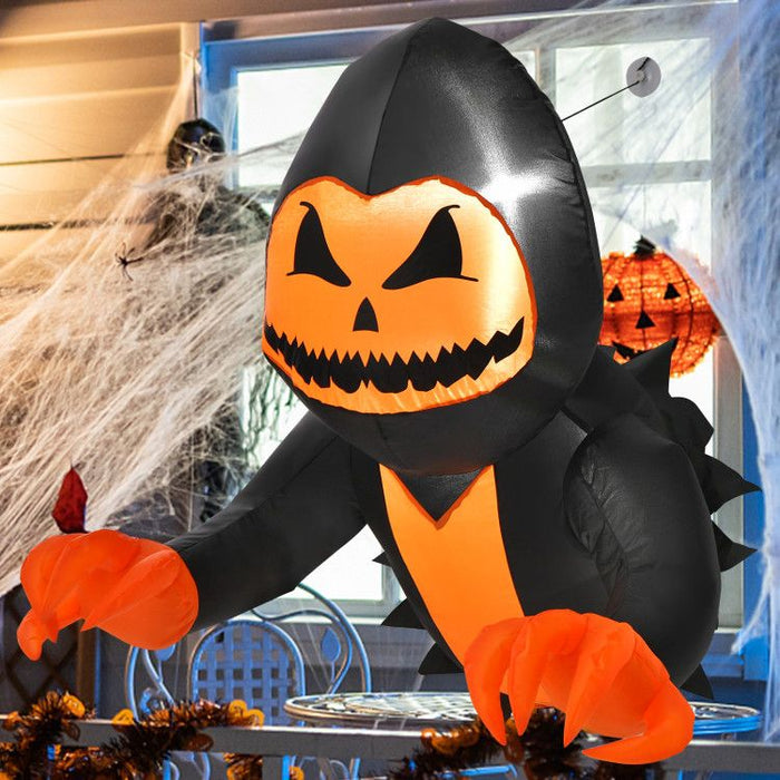 3.3ft Halloween Inflatable Pumpkin Head Ghost with LED Lights - Monsta Online
