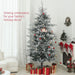 9FT Snow Flocked Nordic Pine Artificial Christmas Tree — 1939 Tips, Unlit, Hinged, Wide Shape, Steel Base - Monsta Online