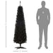 6FT Black Pencil Artificial Christmas Tree — 390 Tips, Unlit, Slim Space - Saving, Plastic Stand - Monsta Online