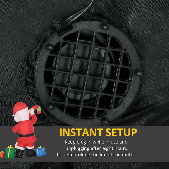 6FT Prelit Inflatable Santa Claus with Candy Cane & Gift Boxes and LED Lights - Outdoor Christmas Decoration - Monsta Online