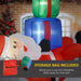 5FT Prelit Inflatable Santa Claus Hanging Under 3 Gift Boxes with LED Lights - Outdoor Christmas Decoration - Monsta Online