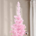 7FT Pink Pencil Artificial Christmas Tree — 499 Tips, Unlit, Slim Space - Saving, Realistic, Plastic Base - Monsta Online