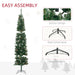 9.5FT Pencil Artificial Christmas Tree — 1132 Tips with Pine Cones, Pine Needles, Unlit, Metal Base - Monsta Online