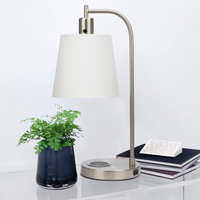 Elegant 20" Bedside Table Lamp with Wireless Charging and USB Port - Monsta Online