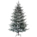 9FT Snow Flocked Nordic Pine Artificial Christmas Tree — 1939 Tips, Unlit, Hinged, Wide Shape, Steel Base - Monsta Online