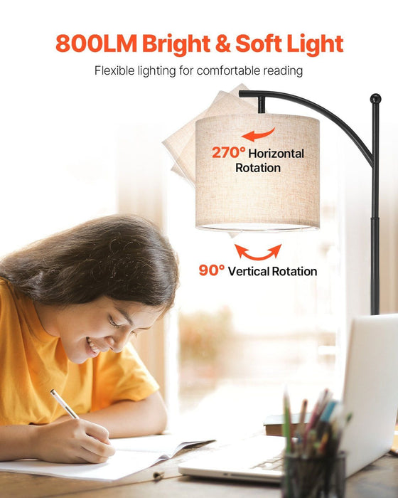 Dimmable Arc Floor Lamp with Remote & Adjustable Color Temperature for Modern Homes - Monsta Online