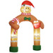 9FT Prelit Inflatable Gingerbread Man Arch with LED Lights - Outdoor Christmas Decoration - Monsta Online