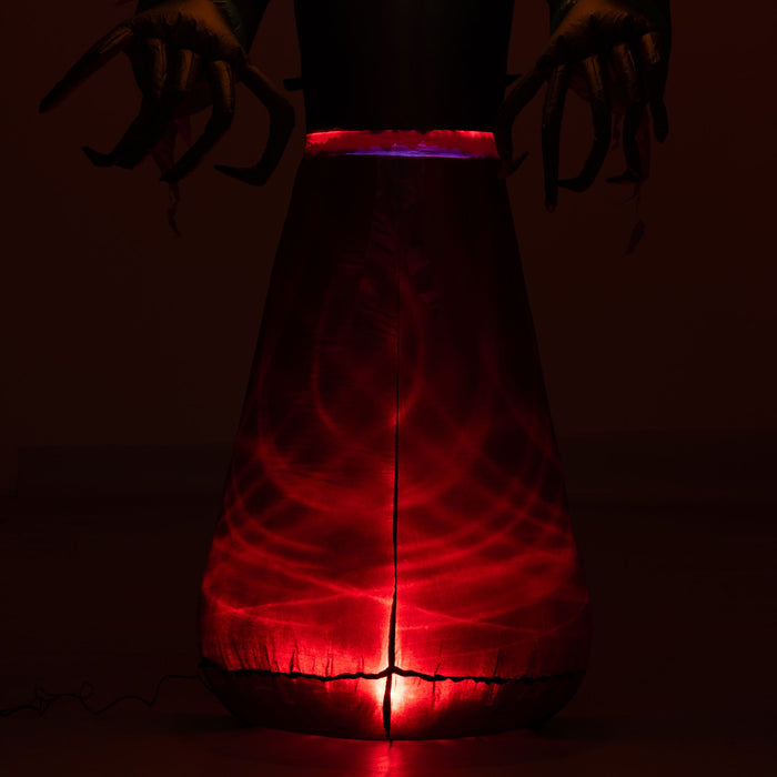 7ft Inflatable Halloween Reaper Ghost Pumpkin with LED Lights - Monsta Online