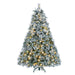 4FT Pre - Lit Flocked Artificial Christmas Tree — 150 Warm Lights, Snow Frosted Pine, Metal Stand - Monsta Online
