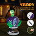 5.9FT Halloween Inflatable Witch with Crystal Ball and LED Lights - Monsta Online